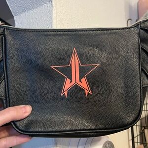 Jeffree Star Black Clutch with Pink Star Logo